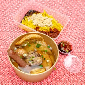 BSpSet-4 Chicken Minced Noodle dry 6pcs YTF soup